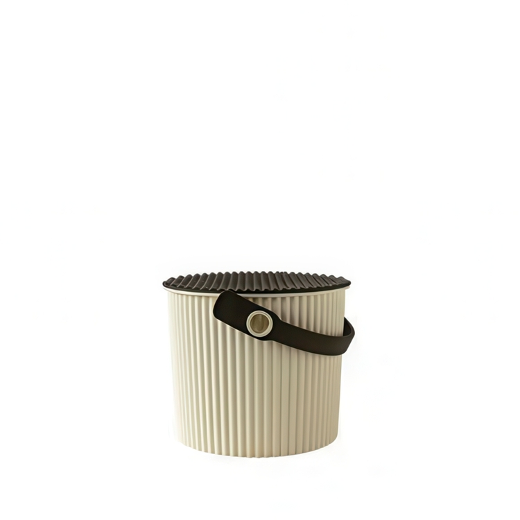 Bøtte med lokk 4L, Omnioutil, Beige/Brun
