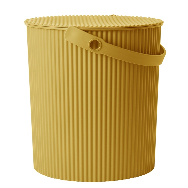 Bøtte med lokk 20L, Omnioutil, Sennepsgul