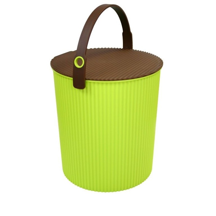 Bøtte med lokk 20L, Omnioutil, Grønn/Brun