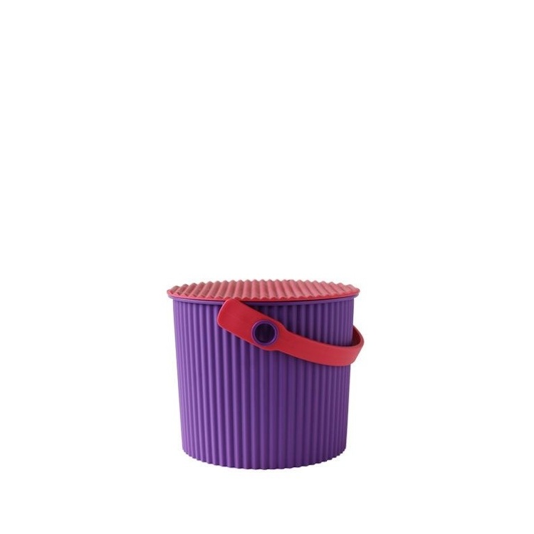 Bøtte med lokk 4L, Omnioutil, Lilla/Cerise
