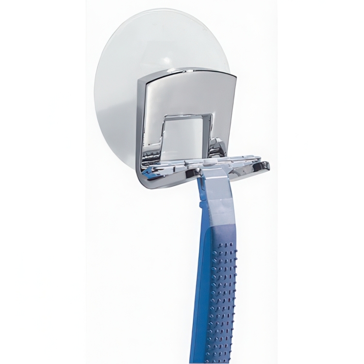 Barberhøvelholder med sugekopp, krom