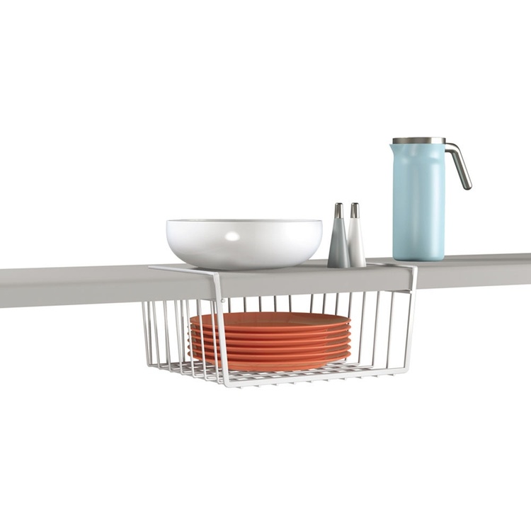 Hengende oppbevaringskurv, 30 cm, Metaltex, Hvit