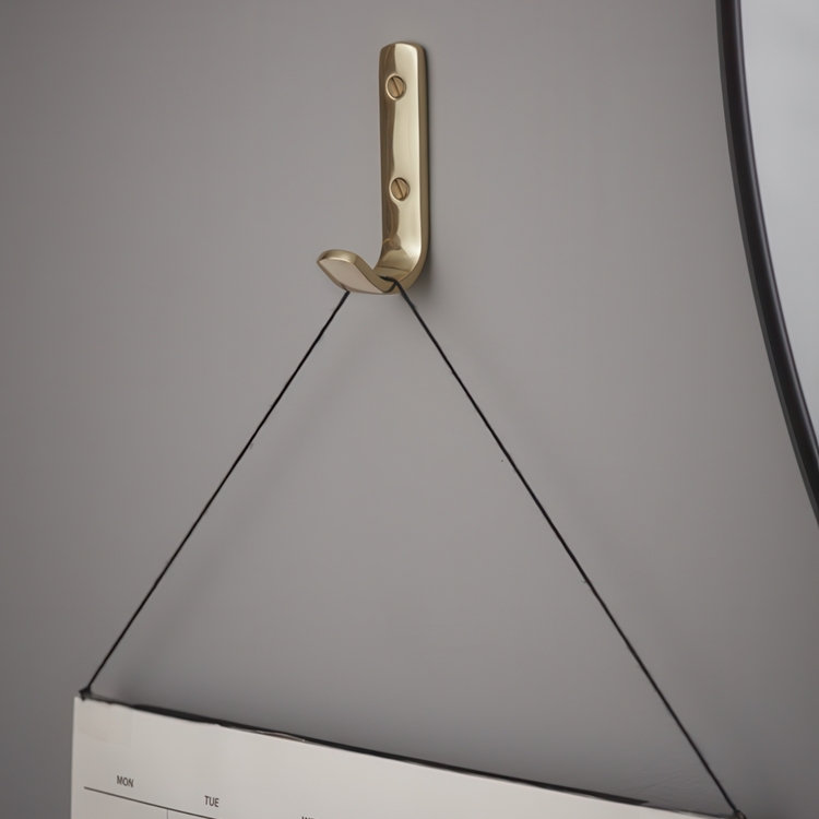 Enkel skolekrok i messing, 8 cm