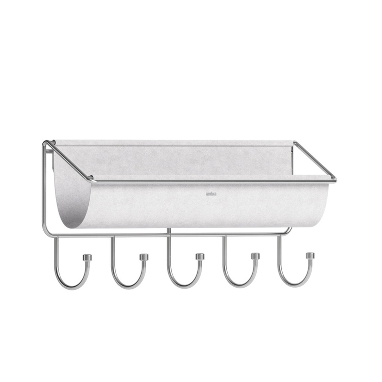 Knaggrekke med oppbevaring, UMBRA HAMMOCK ORGANIZER, 41,5 x H 18 cm lysegrå