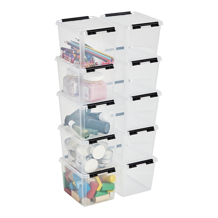 Oppbevaringsboks 3 l, SmartStore, Klar/sort
