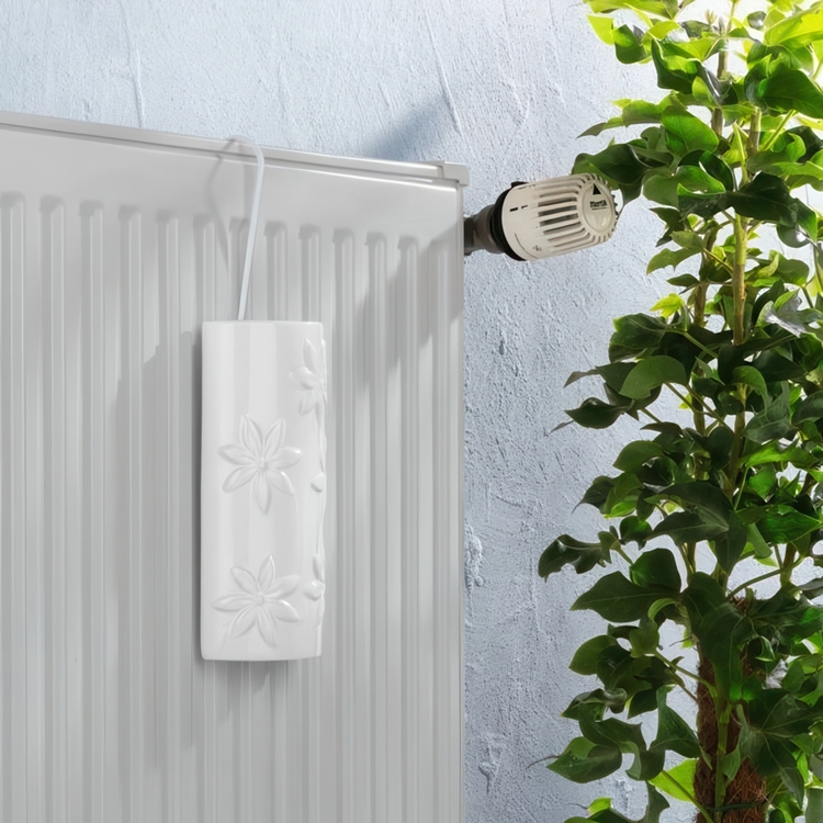 Luftfukter for radiator i keramikk, Blomster