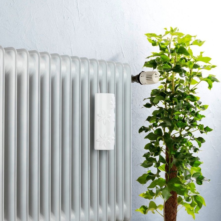 Luftfukter for radiator i keramikk, Blomster