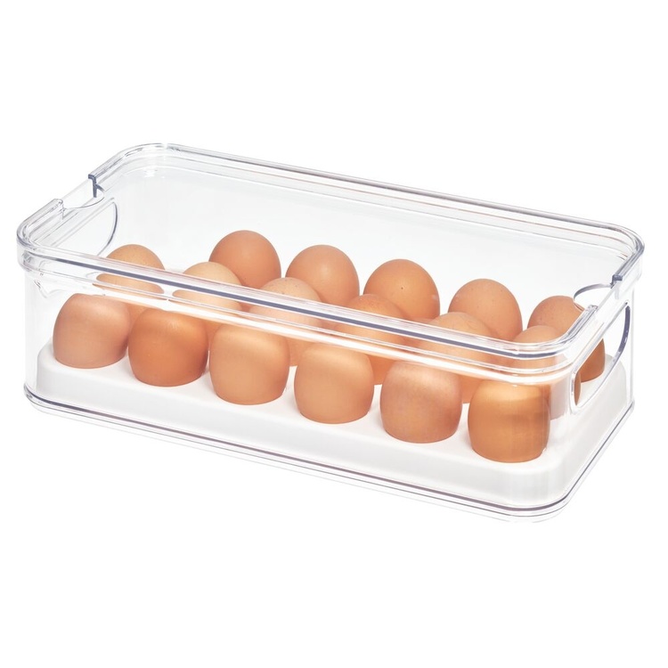 Eggoppbevaring med lokk for 18 egg, iDesign