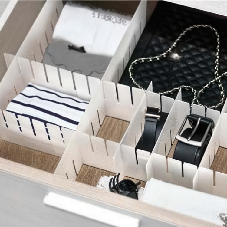 Justerbar skuffeinndeler 8-pakning, Domopak