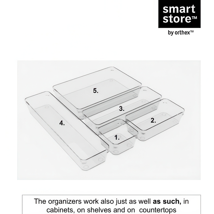 Skuffinnredning for småoppbevaring, 10x10x6 cm, SmartStore