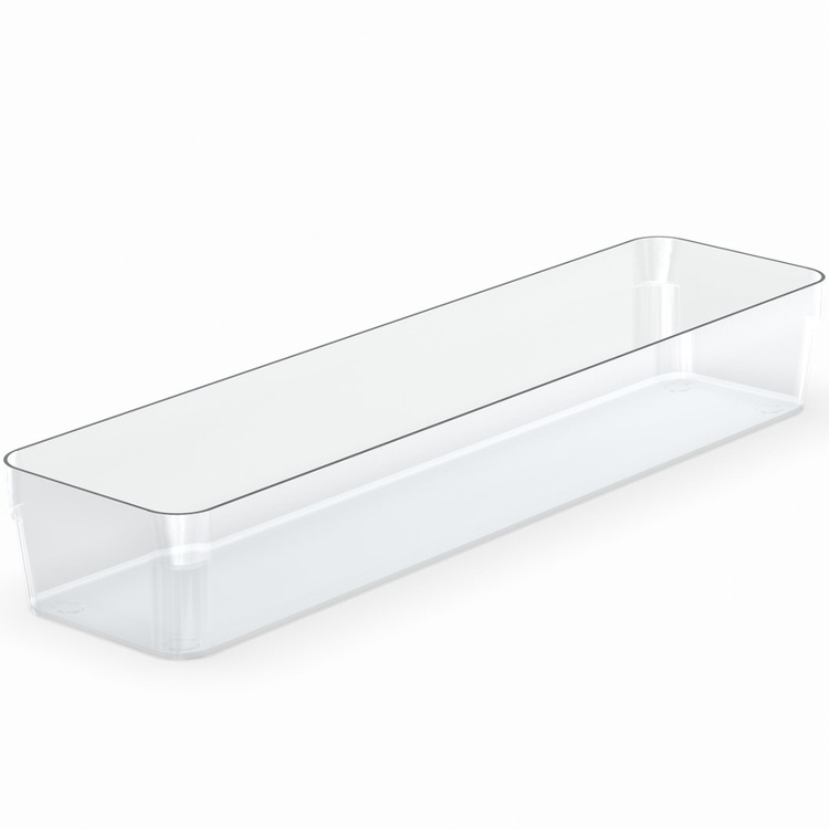 Lang og smal skuffinnredning for småoppbevaring, 40x10x6 cm, SmartStore