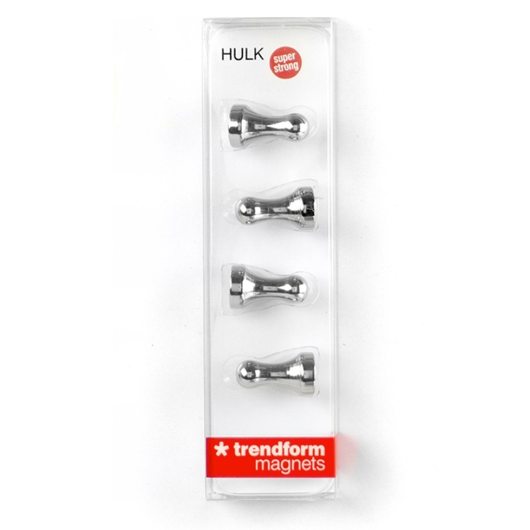 Timeglassformet magnet 4-pakk, Sølv