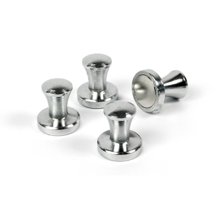 Magnet med knott 4-pakk, sølv