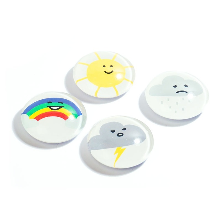 Glassmagneter 4-pack, Vær
