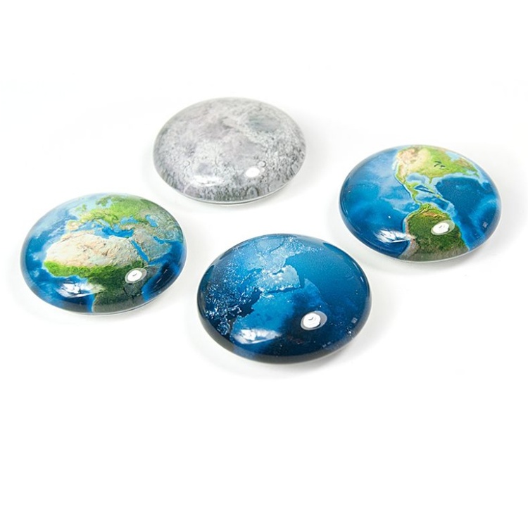 Glassmagneter 4-pack, Verden