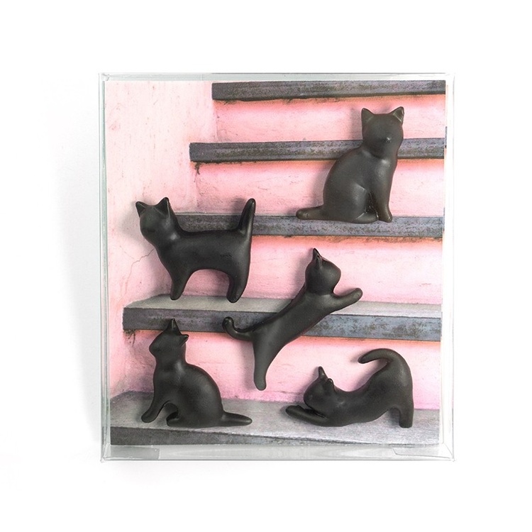 Magnetfigur 5-pakk, Svart katt