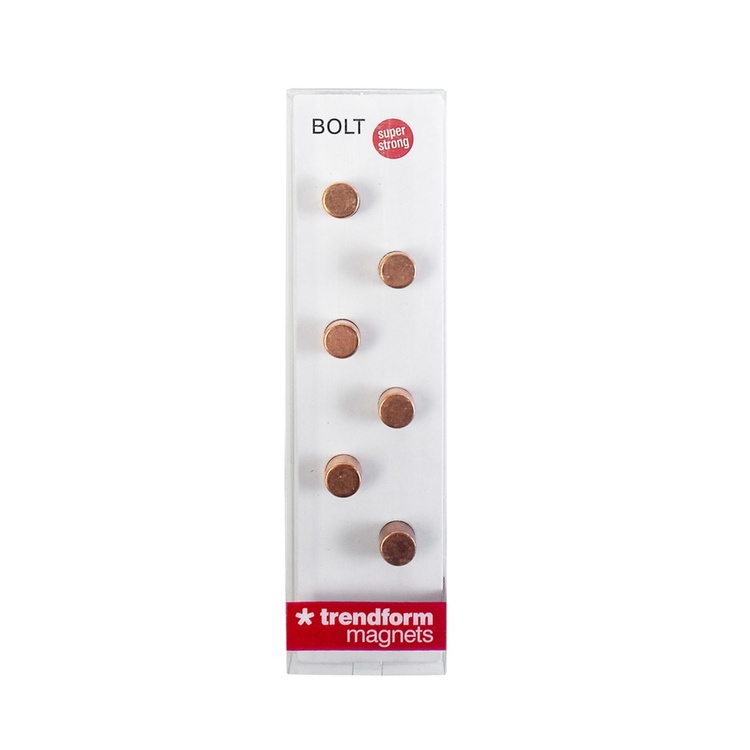 Minimagnet sylinder 6-pakning, Kobber