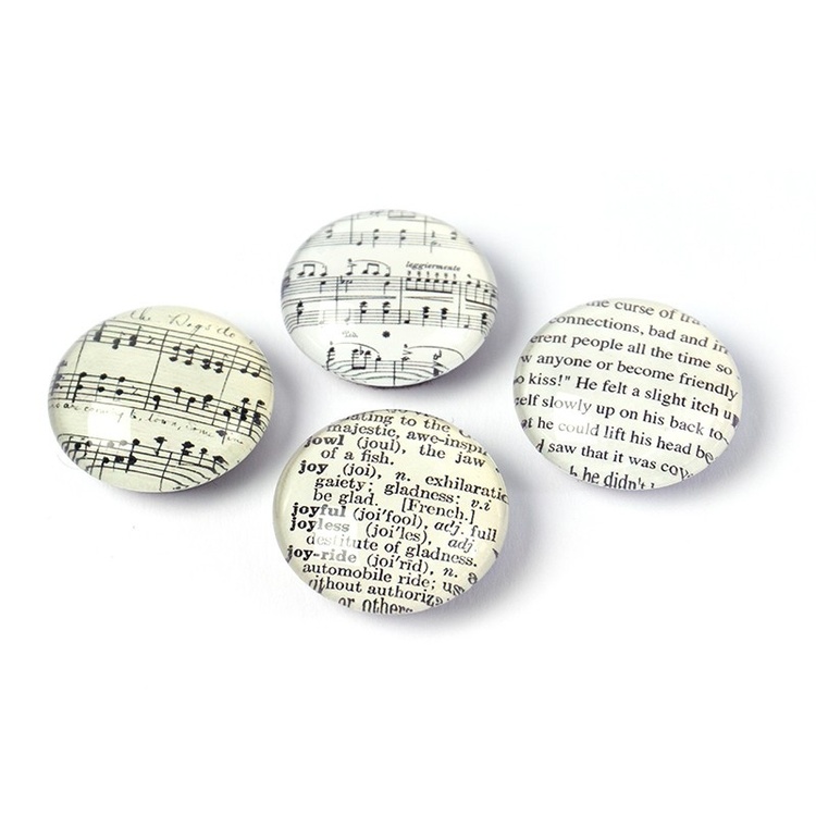 Glassmagneter 4-pakk, Litteratur og musikk