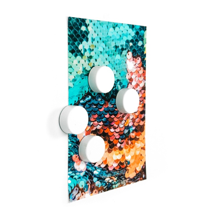 Rund magnet 4-pack, hvit