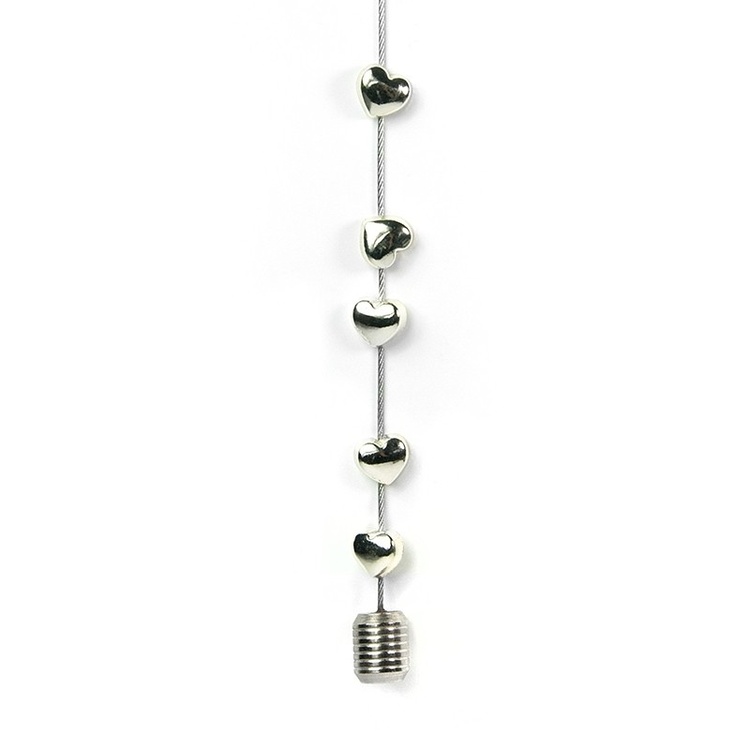 Magnetisk fotoheng med vekt og 8 hjertemagneter 150 cm