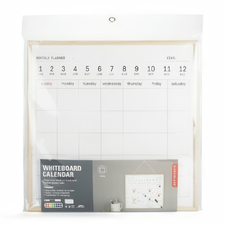 Magnetisk whiteboardtavle med månedsplanlegging, 34x34 cm