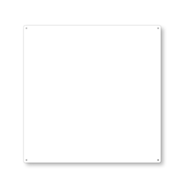 Magnettavle med 10 magneter, 40x40 cm, Hvit