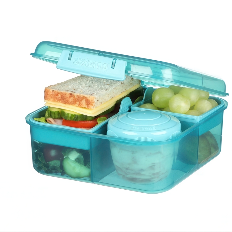 Bentoboks med rom og beholder 1,25L, Sistema