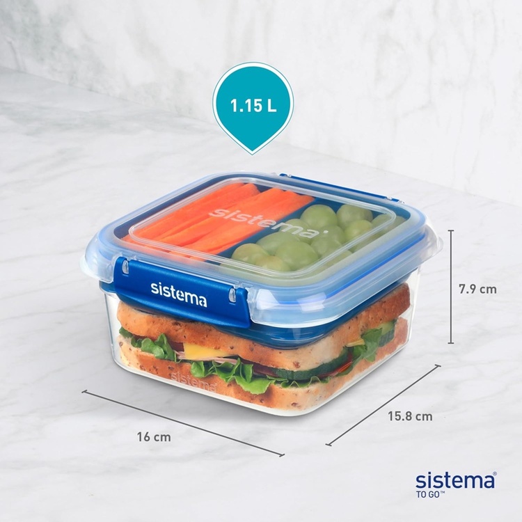 Matboks med innsats 1,15 L, Sistema