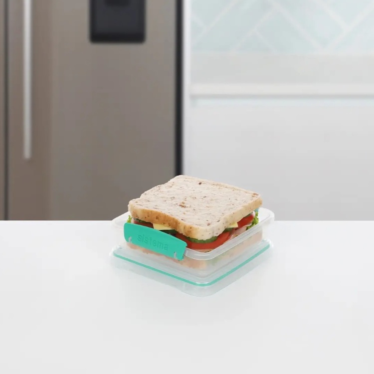 Smørbrødboks 0,45L, Sistema, Mint