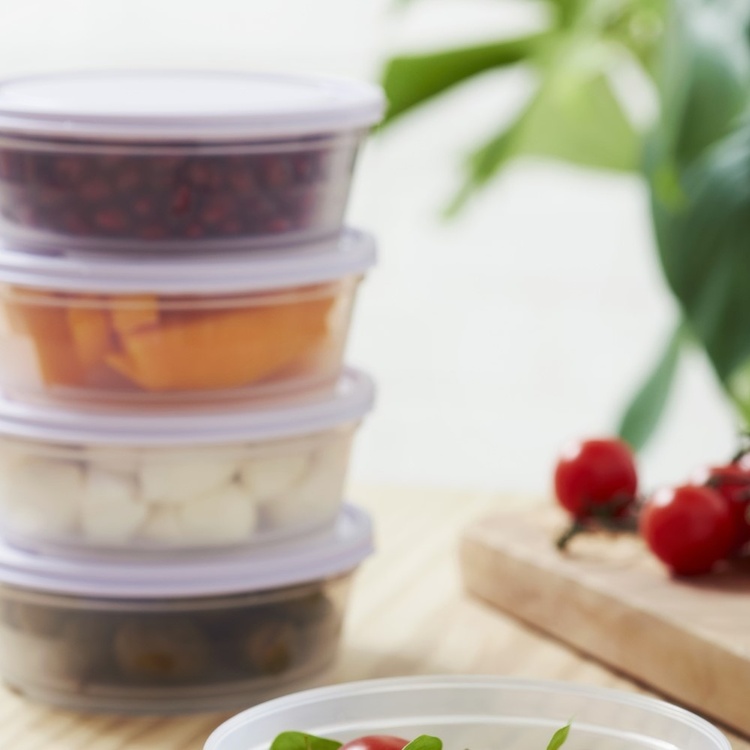 Liten matboks rund 0,3L, SmartStore, Lilla