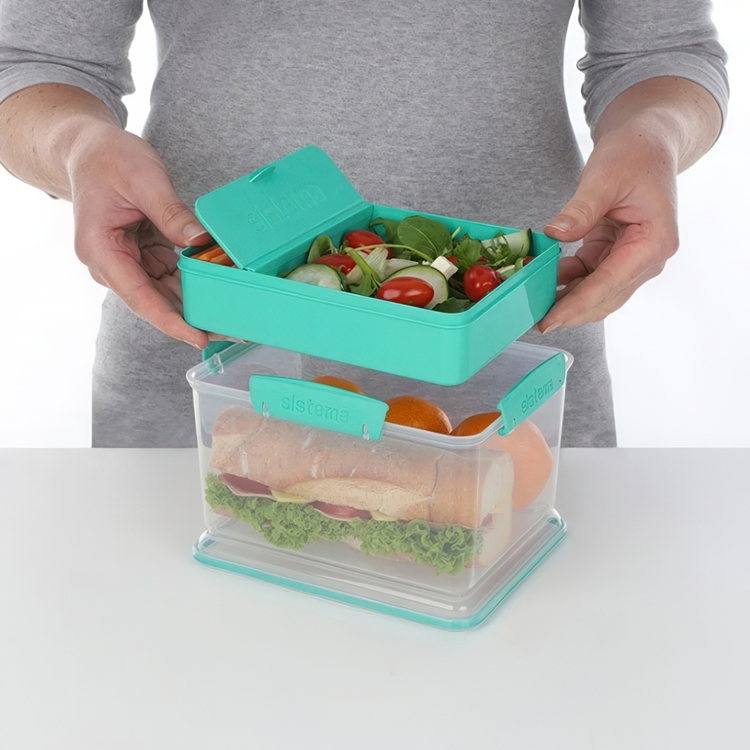 Stor matboks med innsats 2,3L, Sistema