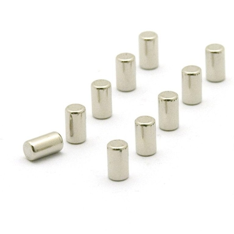 Minimagnet sylinder 10-pakning, Sølv