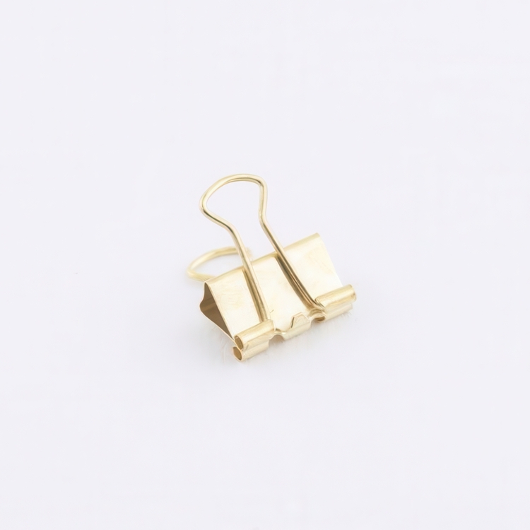 Papirklemmer, 15 stk, FOLDBACK CLIPS XS, 19 mm, Gull