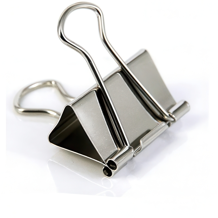 Papirklemmer, 4 stk, FOLDBACK CLIPS XL - 51 mm, sølv