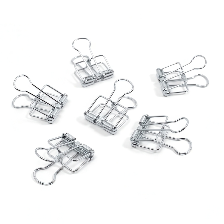 Papirklemmer, 6 stk., WIRE CLIPS SMALL 19 mm, sølv