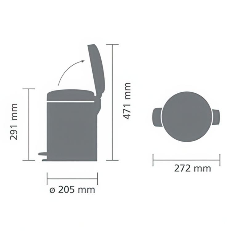 Pedalbøtte 5L, Brabantia
