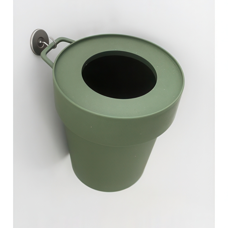 Papirkurv med krok 5L, Hachiman, Blågrå