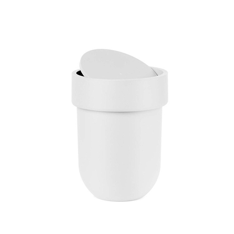 Papirkurv med vippelokk 6L, Umbra, Hvit