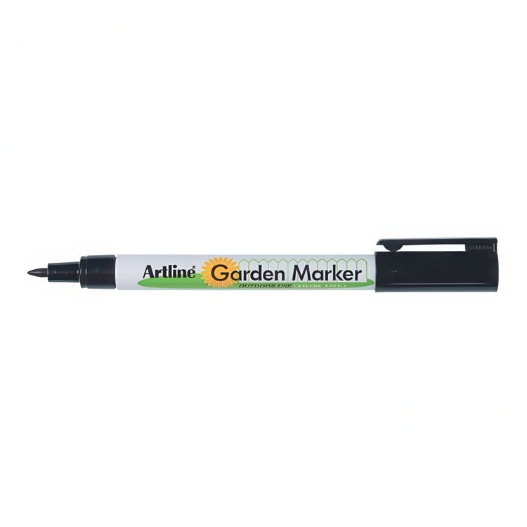 Smal merkepenn for planteetiketter, sort