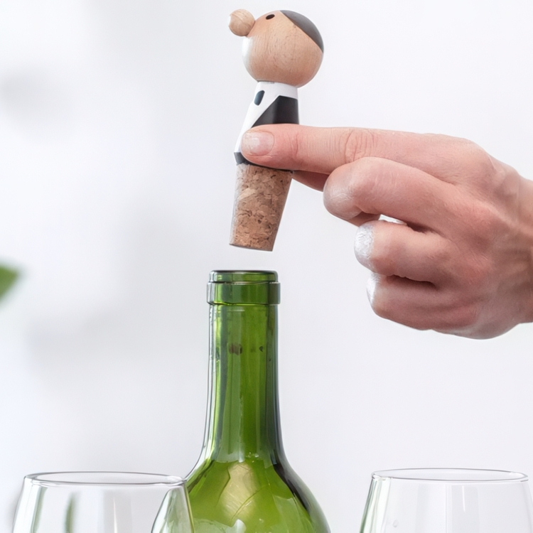Kork til vinflaske 2-pack, Figurer, Kikkerland