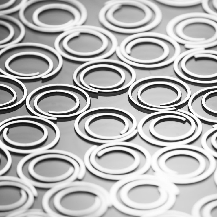 Runde store binders, 25 stk., DESKSTORE MOON CLIPS LARGE, Ø 3 cm, sølv