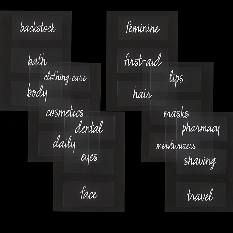 Skuffemerking for badet, The Home Edit