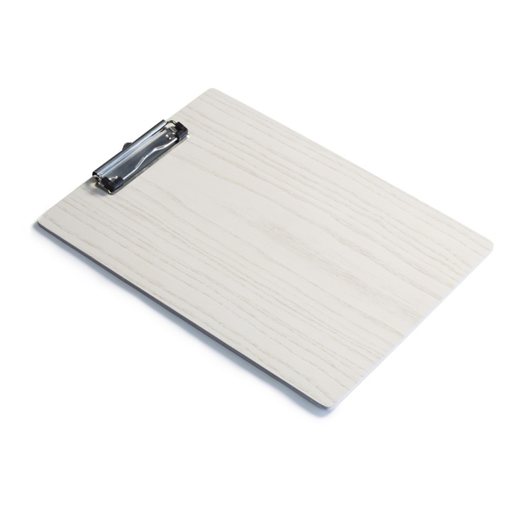 Skriveplate / Menyplate i tre, A4, ekstra kraftig, DESKSTORE, White Wash