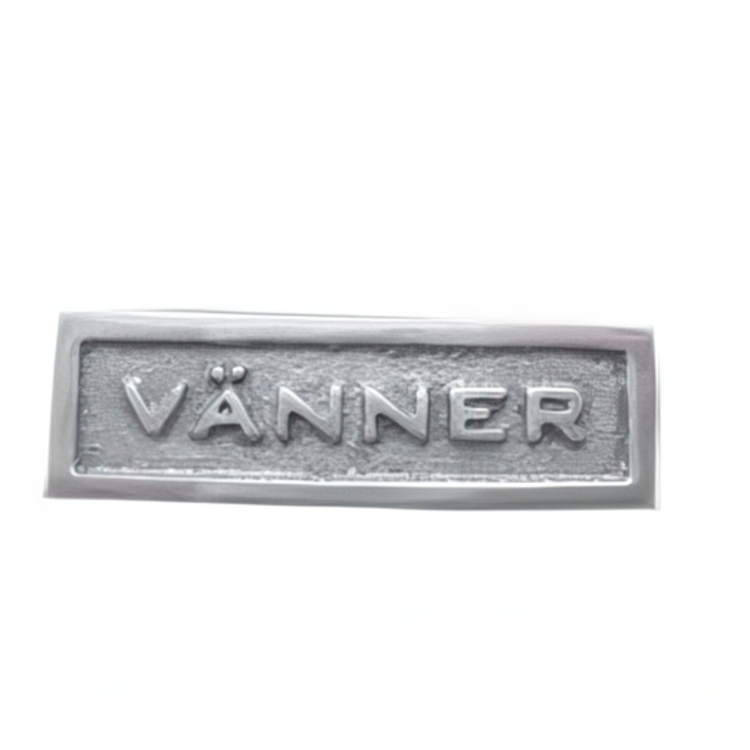 Metallskilt med ramme, Venner