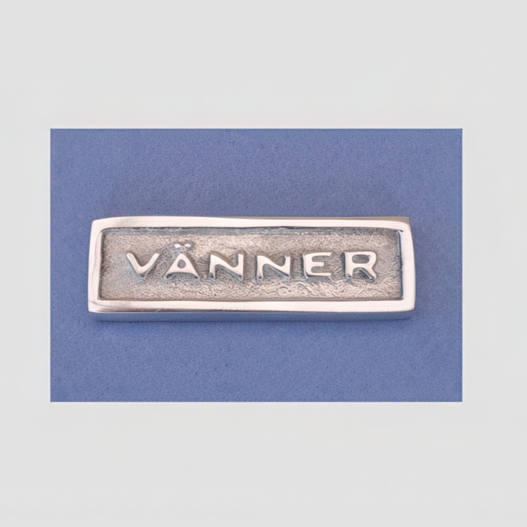 Metallskilt med ramme, Venner