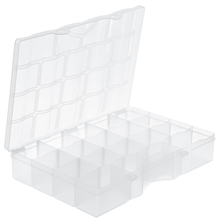 Sorteringsboks med lokk, 19 rom, SmartStore