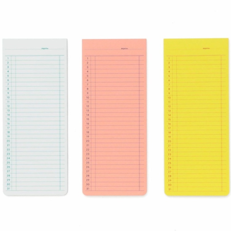 Sticky notes for månedsplanlegging, Penco