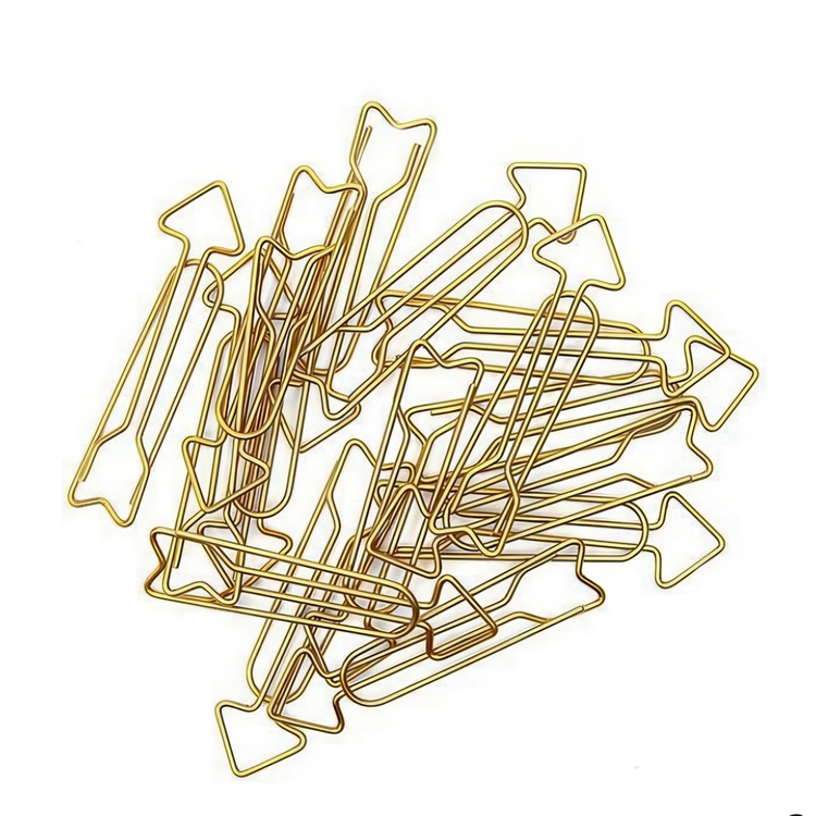 Store binders i form av piler, ARROW, 15 stk, Monograph, 2,8 cm, messing