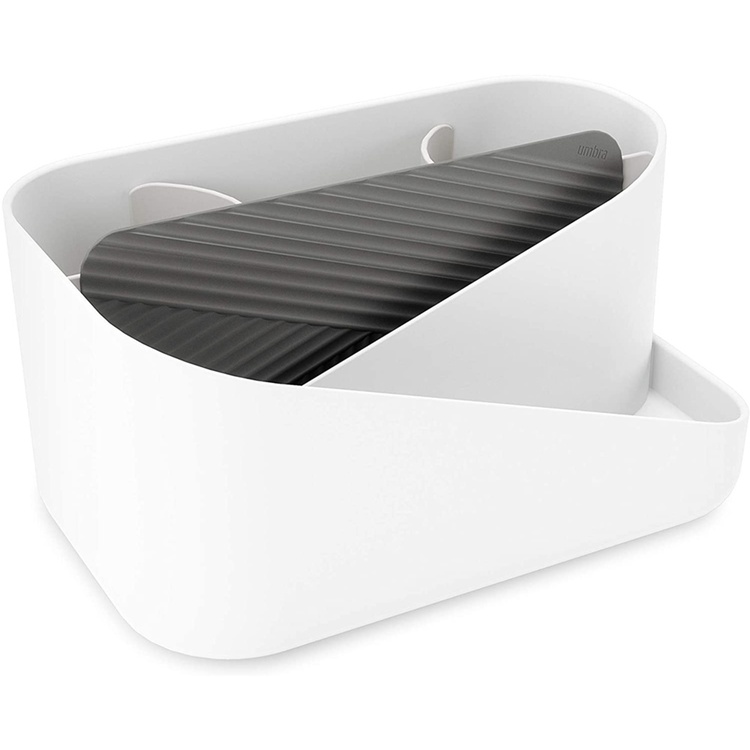 Holder for hårføner m.m., UMBRA GLAM HAIR TOOLS ORGANISER, 26,5 x 17 x H 12,5 cm, Hvit / grå