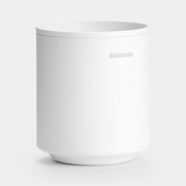 Tannbørsteglass i metall, Brabantia